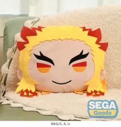 Charamaru Demon Slayer: Kimetsu No Yaiba Kyojuro Rengoku Premium Interior Cushion
